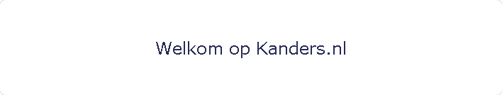 Welkom op Kanders.nl